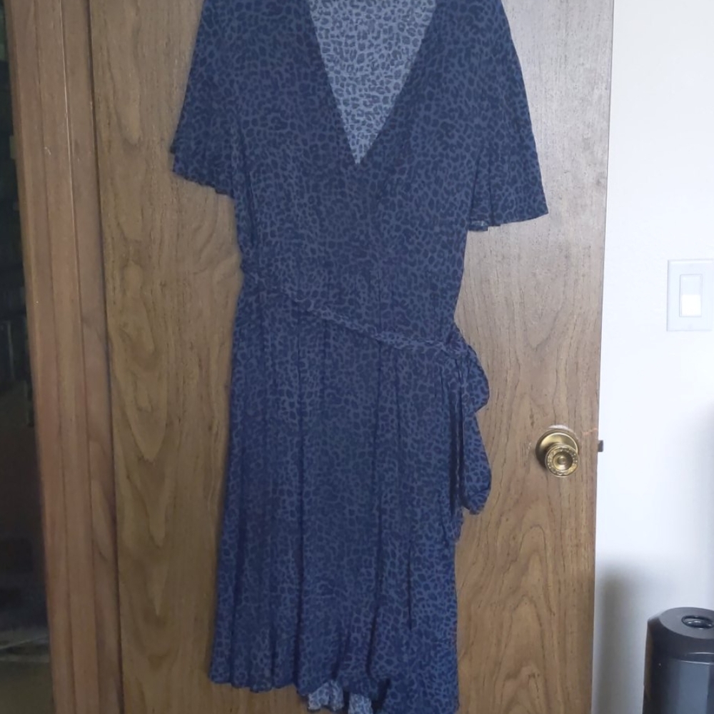 Blue Leopard Dress